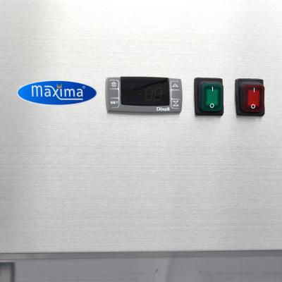 Maxima Mrazící skříň - 1200 l - 6 nastavitelné police (2/1 GN) - nerezová ocel - se skleněnými dveřmi |  09400016